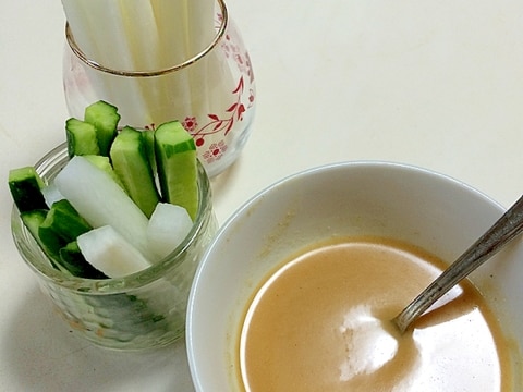 ◎手作り酢みそで野菜ディップ